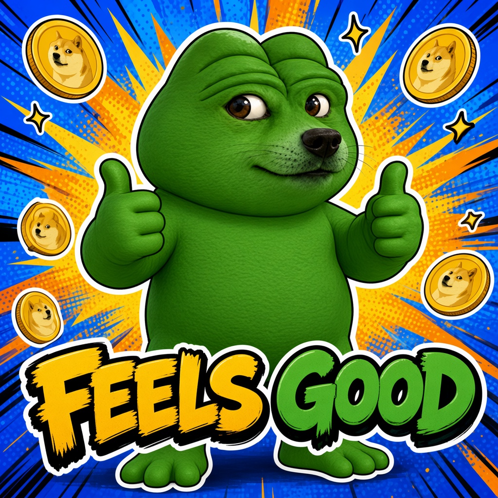 Pepe Doge giving two thumbs up. Feels good.